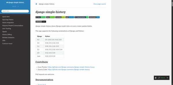 Django simple history