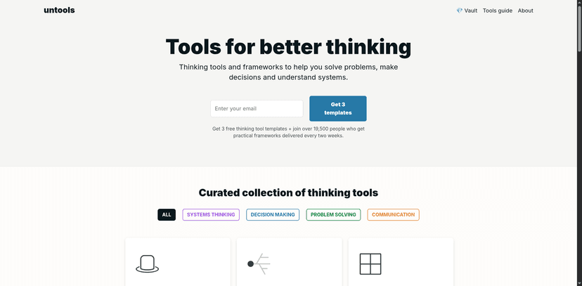 Tools for better thinking
