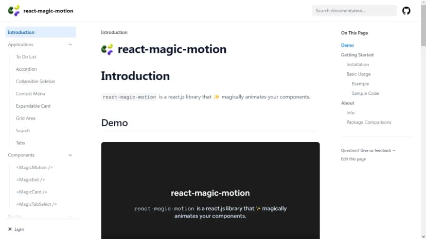 react-magic-motion